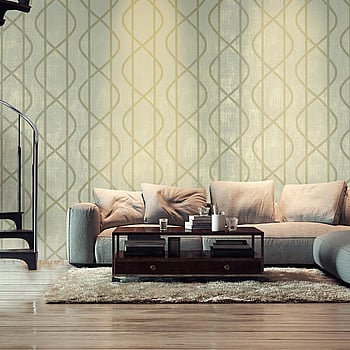 Galerie Wallcoverings Product Code 81215 - Universe Wallpaper Collection - Green Gold Bronze Colours -  