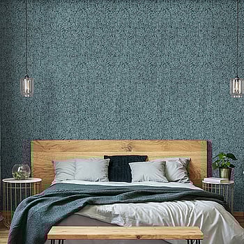 Galerie Wallcoverings Product Code 81269 - Feel Wallpaper Collection - Petrol Green Silver Grey Charcoal Colours -  