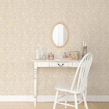 Galerie Wallcoverings Product Code AF37730 - Abby Rose 4 Wallpaper Collection - Yellow Grey Cream Colours -  