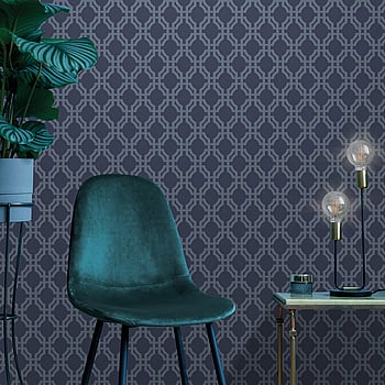 Galerie Wallcoverings Product Code DA23265 - Luxe Wallpaper Collection - Blue Colours -  