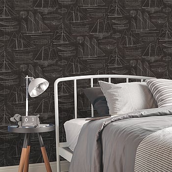 Galerie Wallcoverings Product Code G23323 - Deauville 2 Wallpaper Collection - Black White Colours -  
