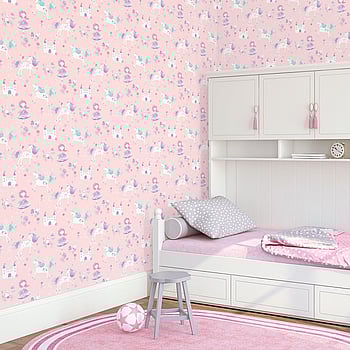 Galerie Wallcoverings Product Code G56523 - Just 4 Kids 2 Wallpaper Collection - Pink Purple Blue Colours -  