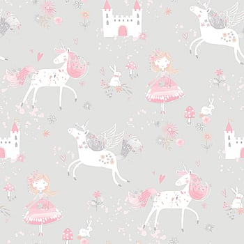 Galerie Wallcoverings Product Code G56525 - Just 4 Kids 2 Wallpaper Collection - Grey Pink Colours -  