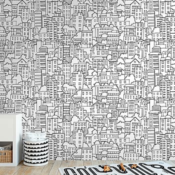Galerie Wallcoverings Product Code WH45227M - Welcome Home Murals Wallpaper Collection - Black, White Colours -  